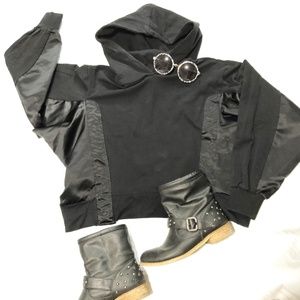 Zara Women cropped batwing hoodie